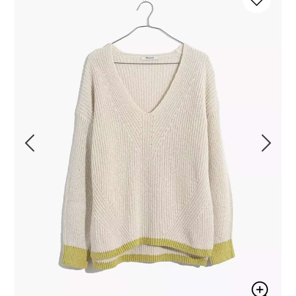 MADEWELL Tipped Ridgeton Pullover Sweater